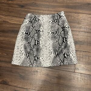 Dynamite Black and Gray Snakeskin Mini Skirt